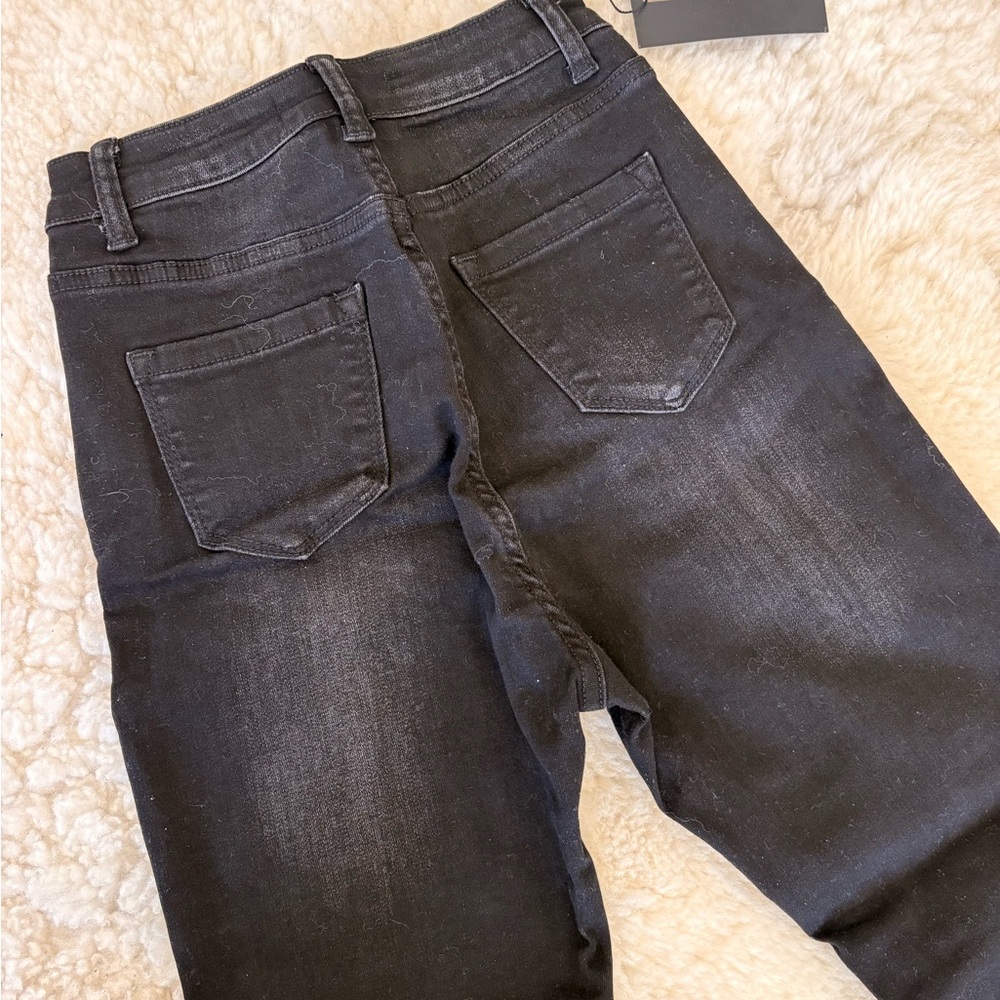NVGTN Black Denim Pants with Distressed Details Size S NWT - Picture 3 of 6